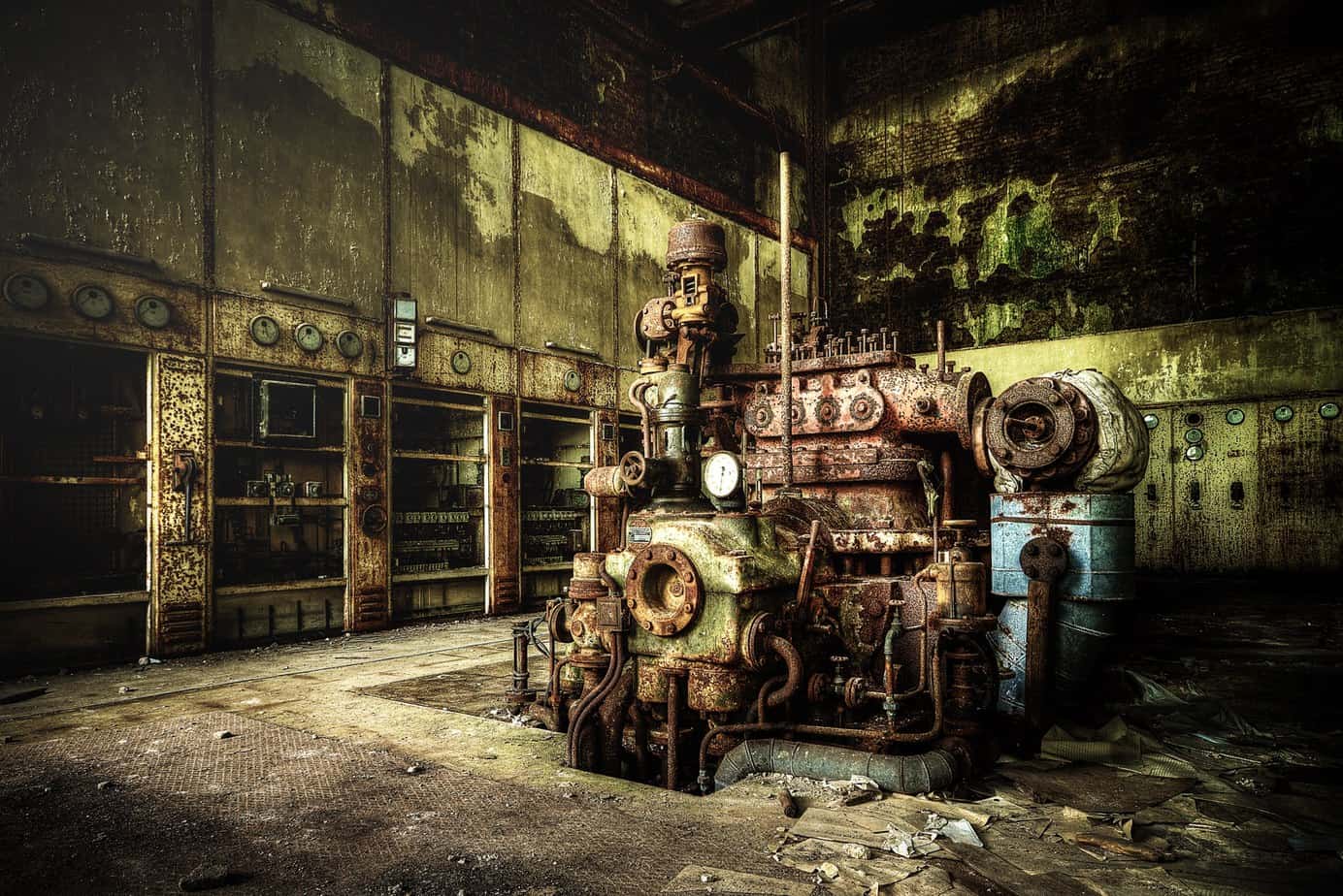 Fotografische Reise durch die verlassenen Hallen der Papierfabrik