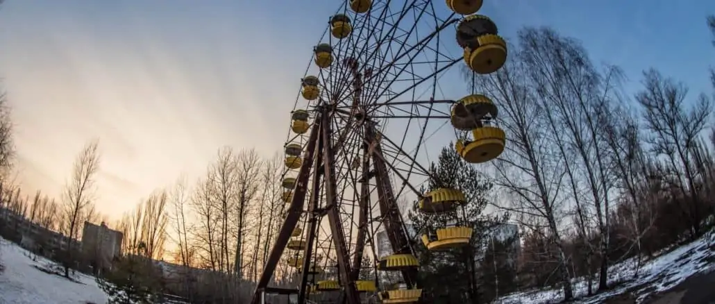 Das Riesenrad in Pripjat an einem kalten Dezembermorgen