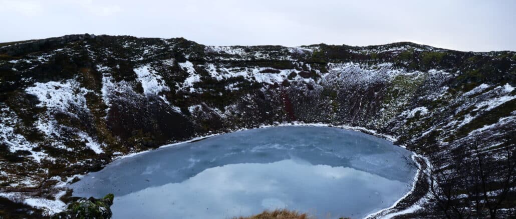 Kerid Vulkan Island - Winter