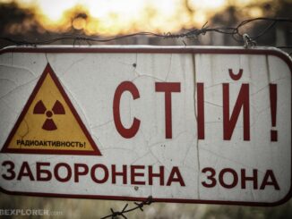 Warnung vor der Strahlung in Tschernobyl