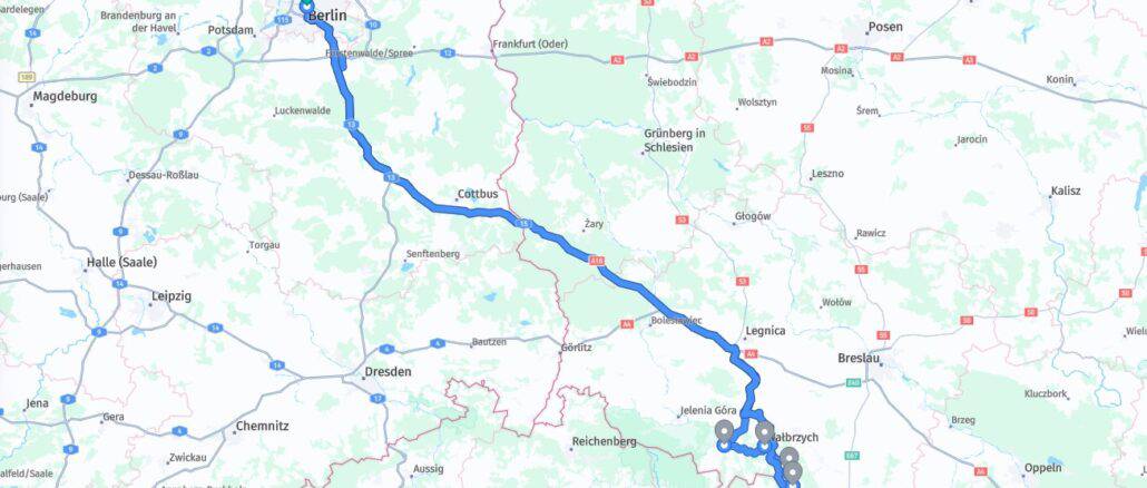 Reiseroute-Projekt-Riese