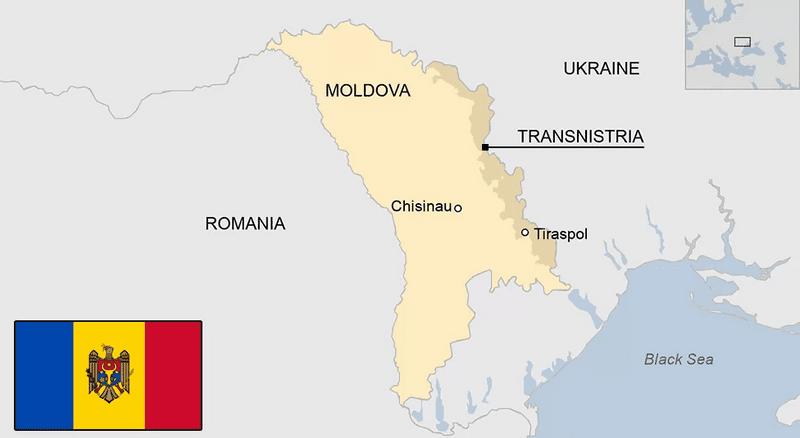 Moldawien und Transnistrien Landkarte