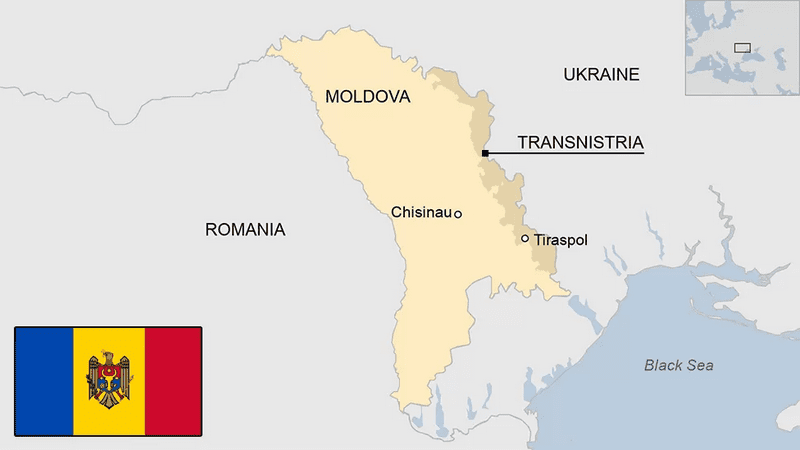 Moldawien und Transnistrien Landkarte