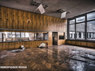 Die verlassenen Gebäude des DDR-Stasi Regierungskrankenhauses in Berlin Buch.